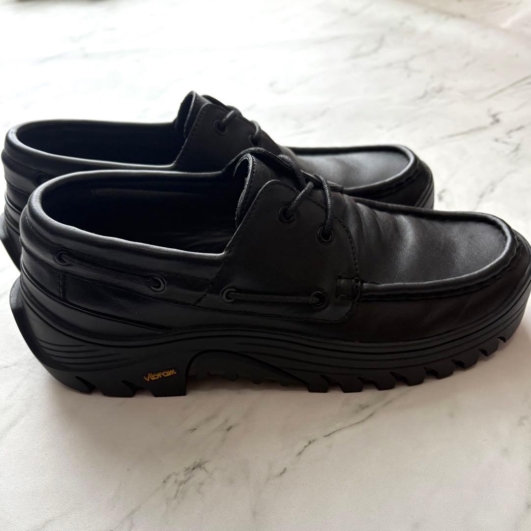 【美品】ZARA×Vibram レザー厚底シューズ