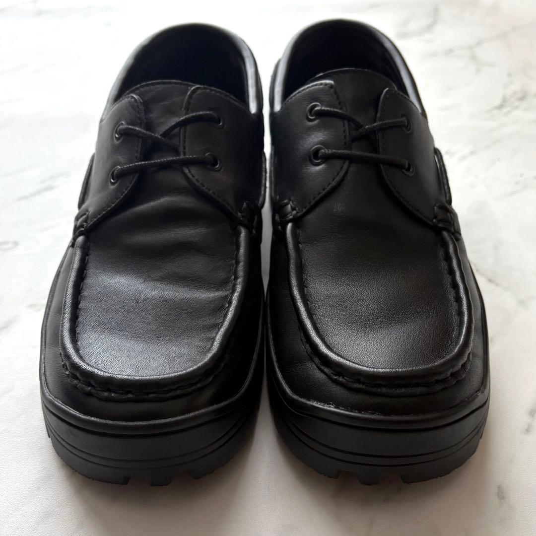 【美品】ZARA×Vibram レザー厚底シューズ