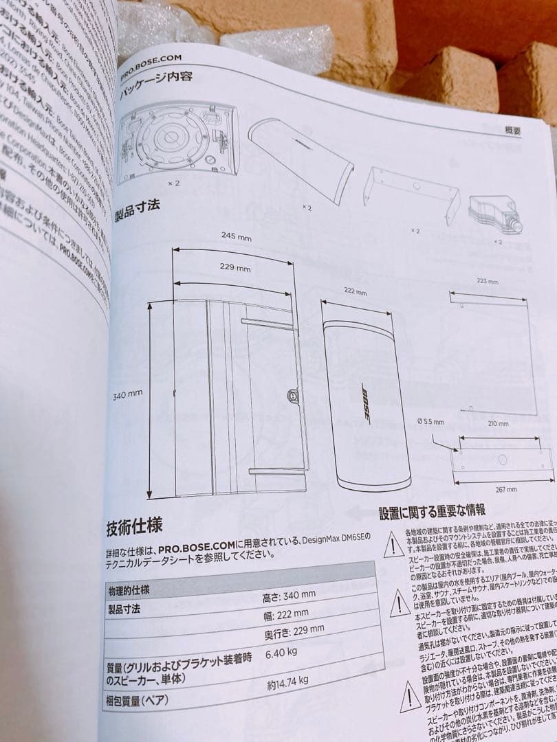 BOSE DesignMax DM6SE PAIR 壁掛けスピーカー