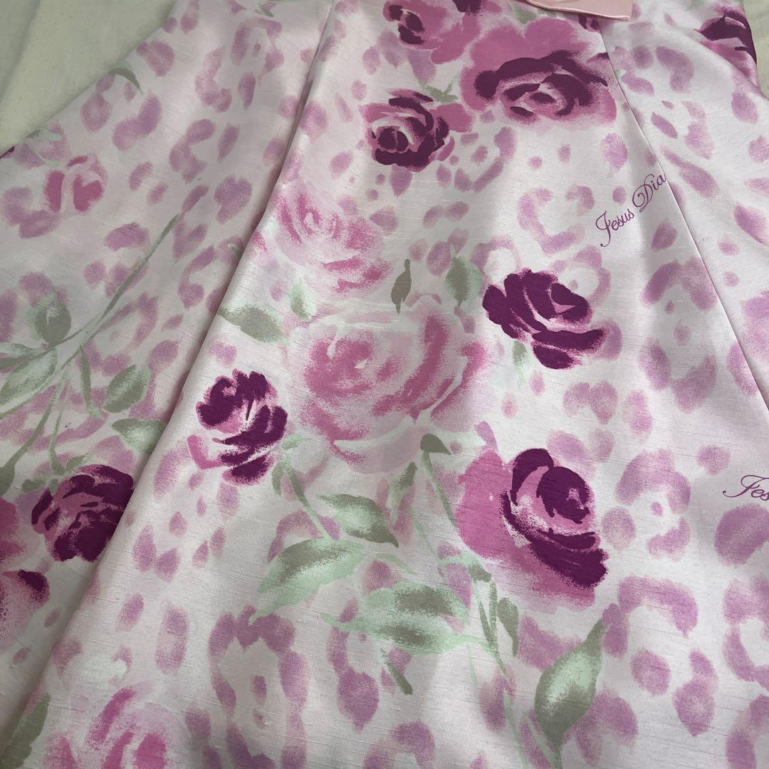 ジーザスディアマンテ サイズ40 ぼかしバラ柄小悪魔ワンピ