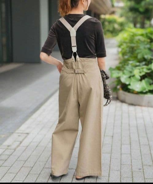 《新品·未使用品》 Spick and Span サスペンダー付きワーカーパンツ