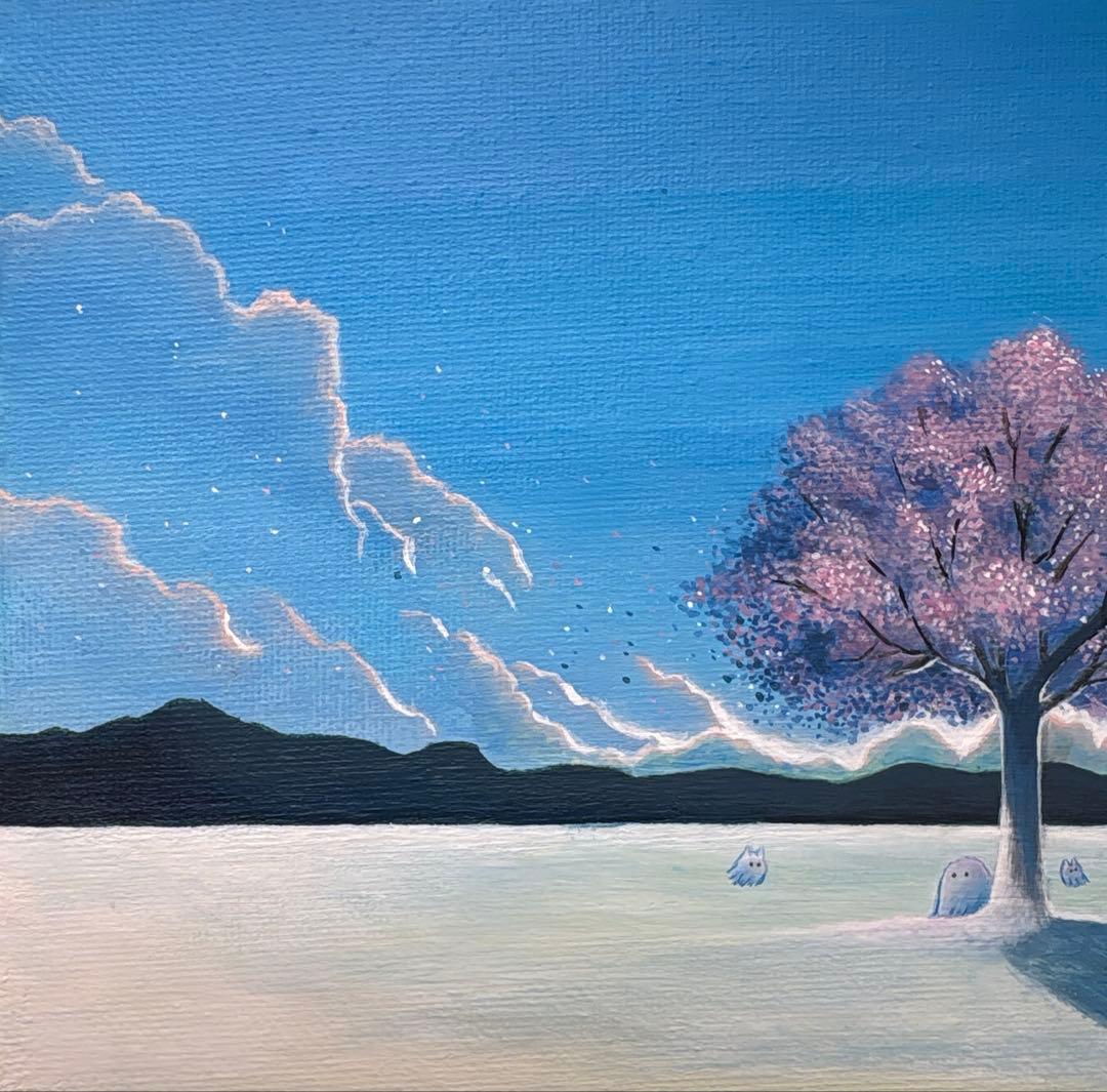 sakura アクリル画