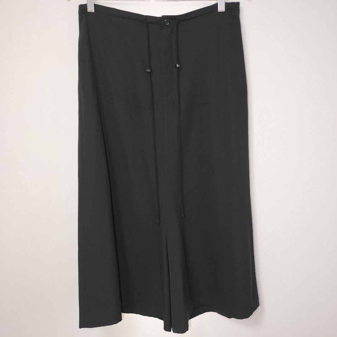 【希少】Y's ワイズ ルーズ ガウチョ パンツ ブラック黒 L イージーパンツ