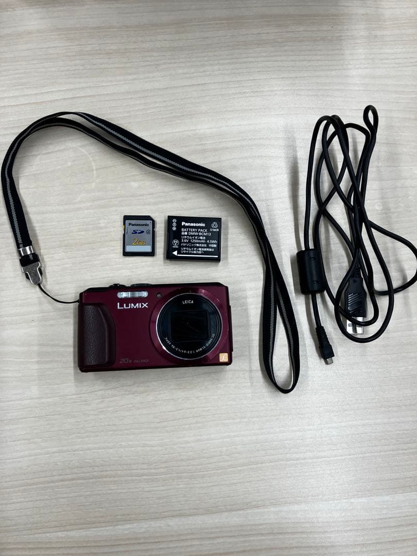 動作確認済　Panasonic LUMIX DMC-TZ40 レッド