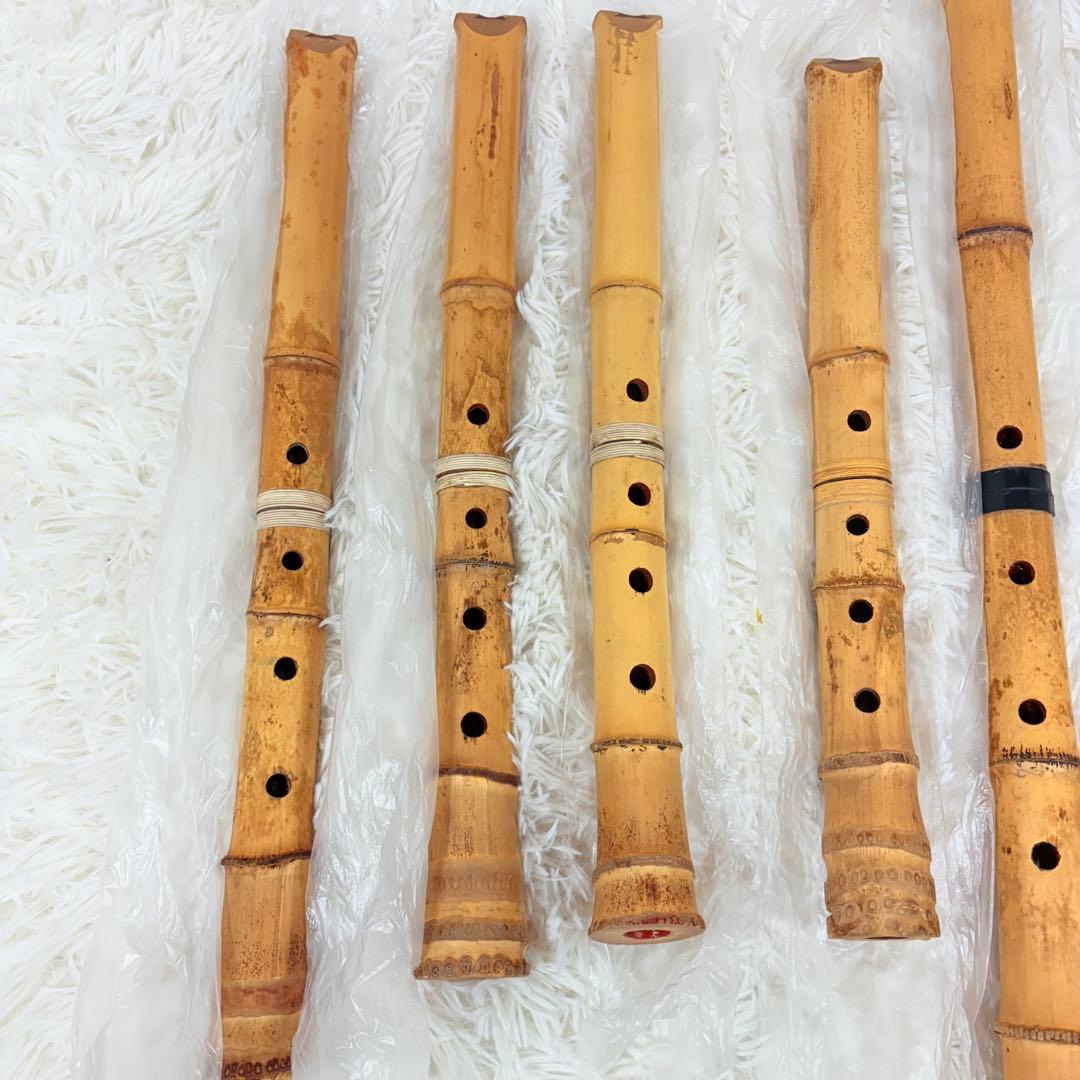 尺八 本体 8本セット ハードケース付き まとめ 和楽器 付属品 希少