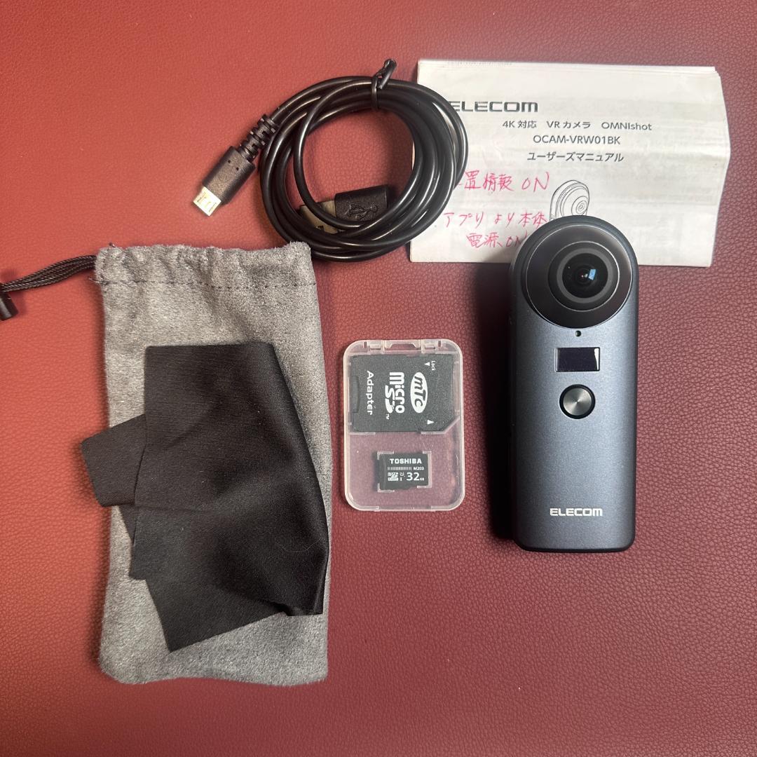 【美品】ELECOM OCAM-VRW01 32GB microSD付き