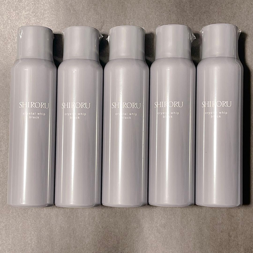 【未使用・未開封】SHIRORUクリスタルホイップ ブラック120g 5本