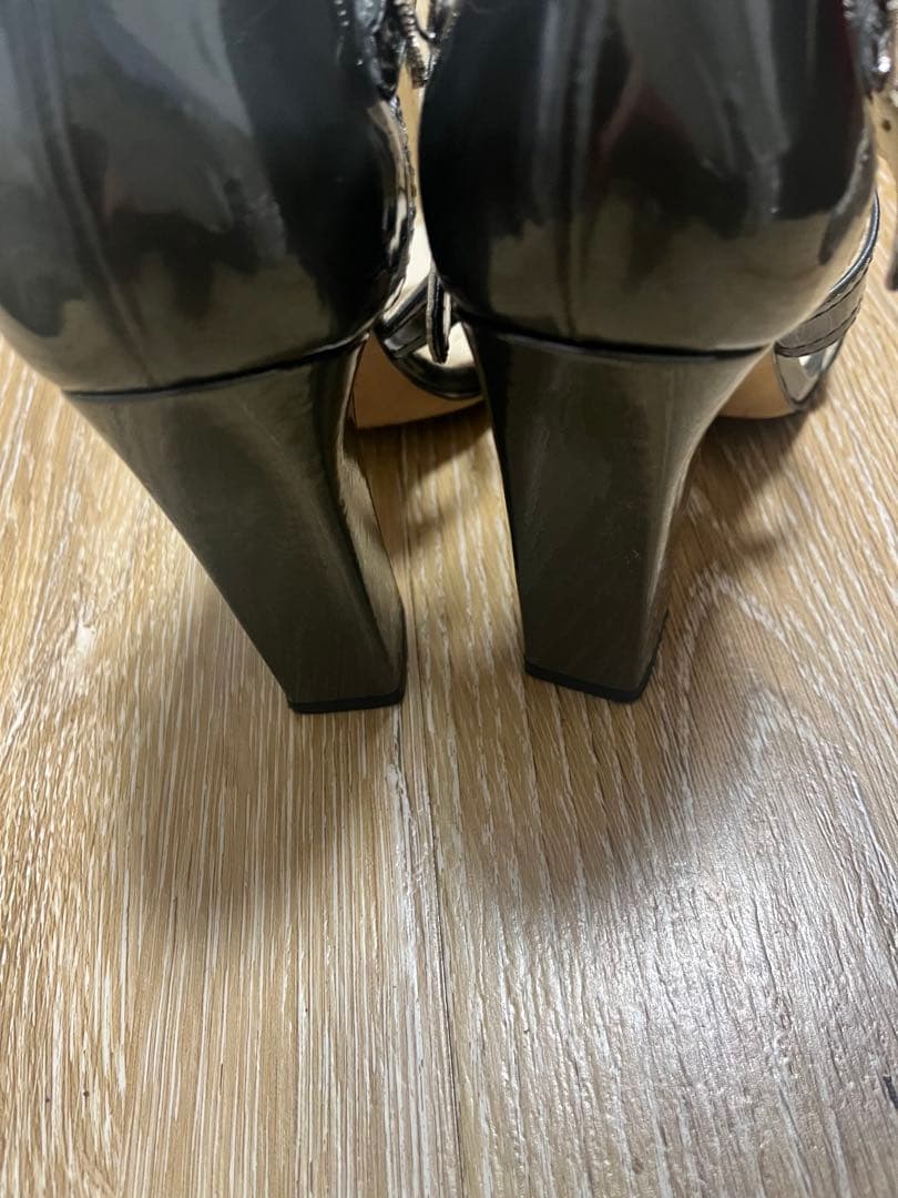 Chanel 黒 ストラップサンダル 高ヒール