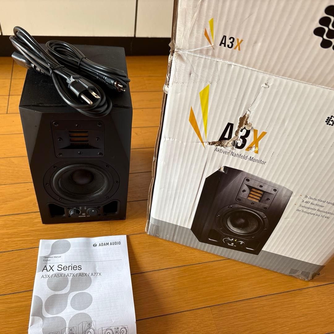 美品ADAM A3X ケーブル付 中古品　モニタースピーカー 1個