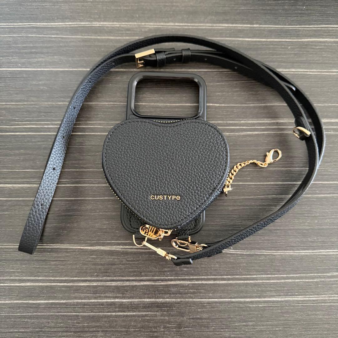 【新中古】CUSTYPEスマホケース/iPhone17Pro/ハートポーチ付き