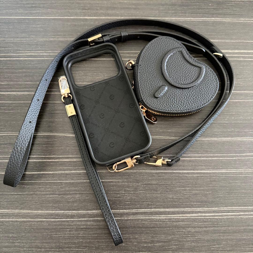 【新中古】CUSTYPEスマホケース/iPhone17Pro/ハートポーチ付き