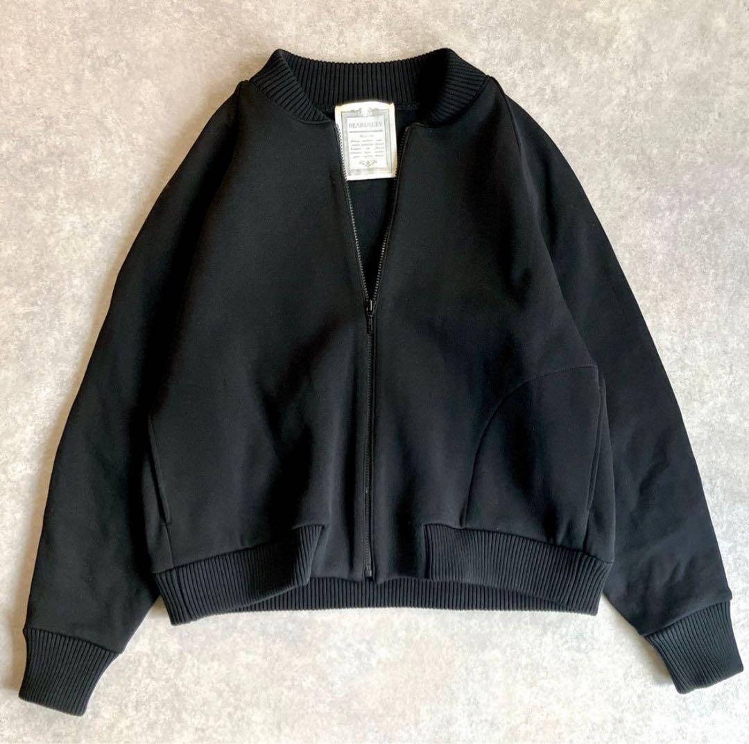 定価44000円 ビアズリー ZIPニットブルゾン ショートジャケット 黒
