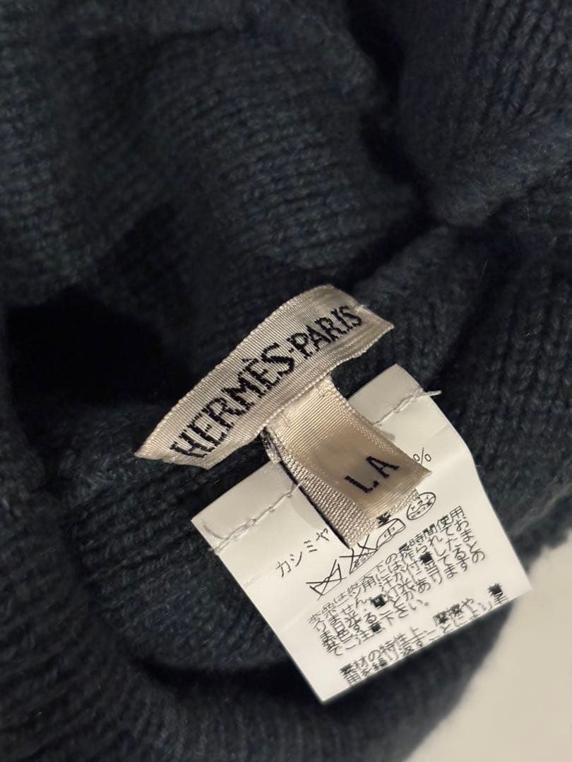 HERMES カシミヤ ニット帽