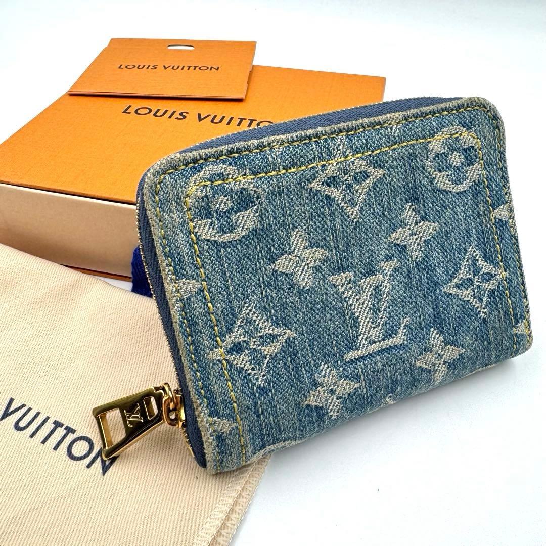 美品✨LOUIS VUITTON デニム　ケース　モノグラム　ラウンド