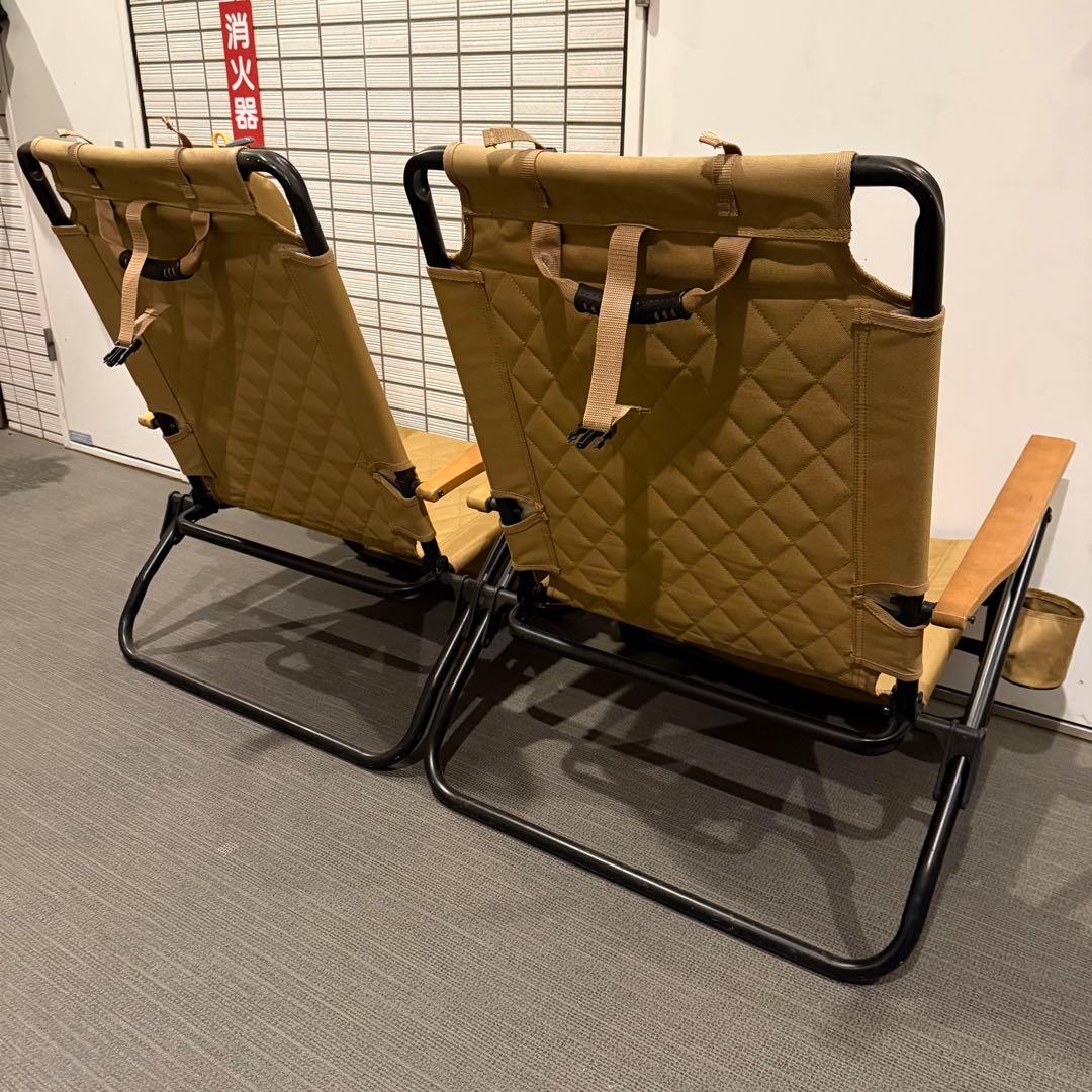 WAQ リクライニングローチェア　タン　2脚セット