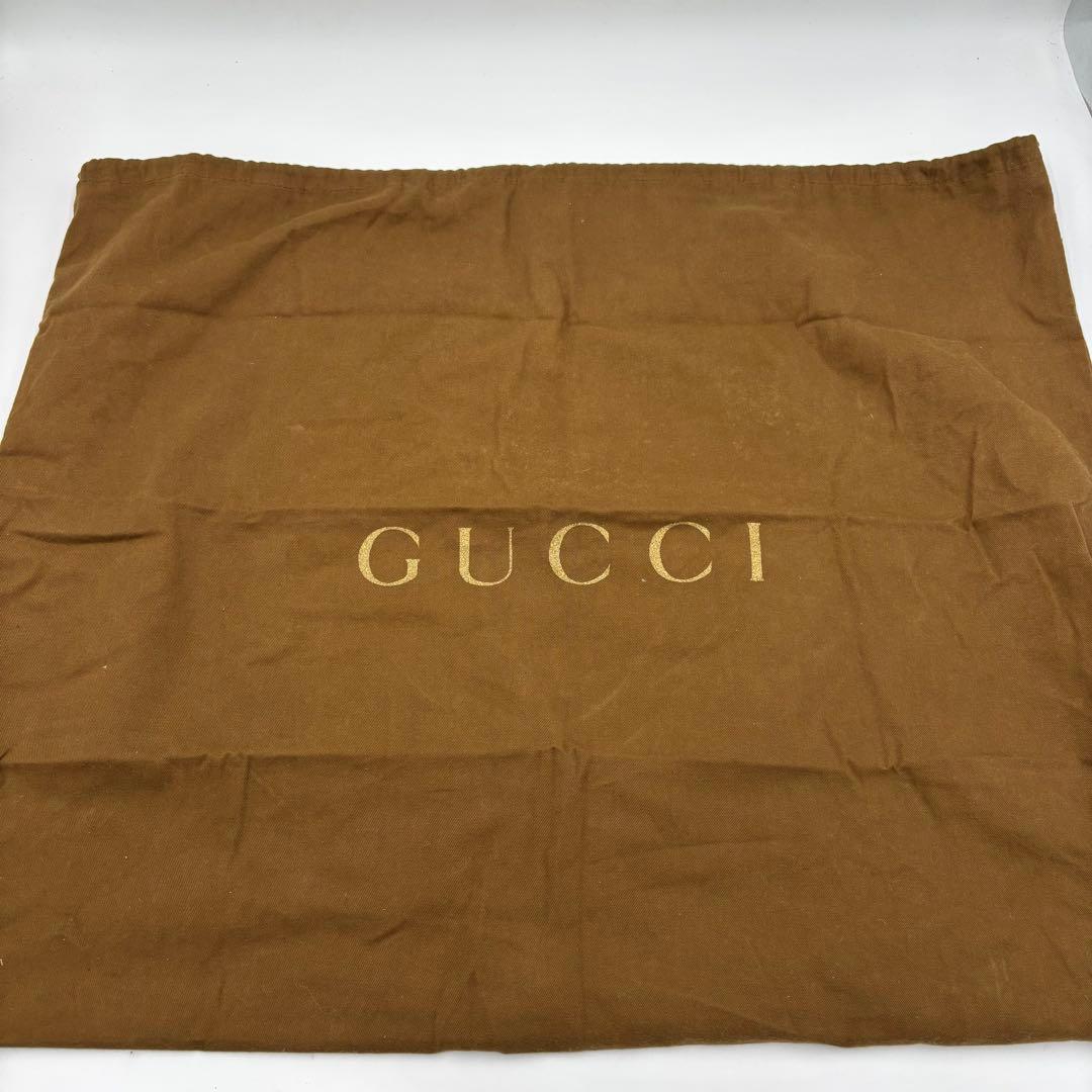 GUCCI グッチ GG柄 レザー×ナイロン ボストンバッグ ハンドバッグ 黒