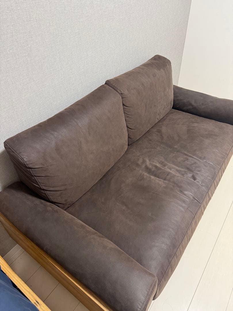 送料込み unico TREL 2.5掛け ソファ ダークブラウン(K148C)