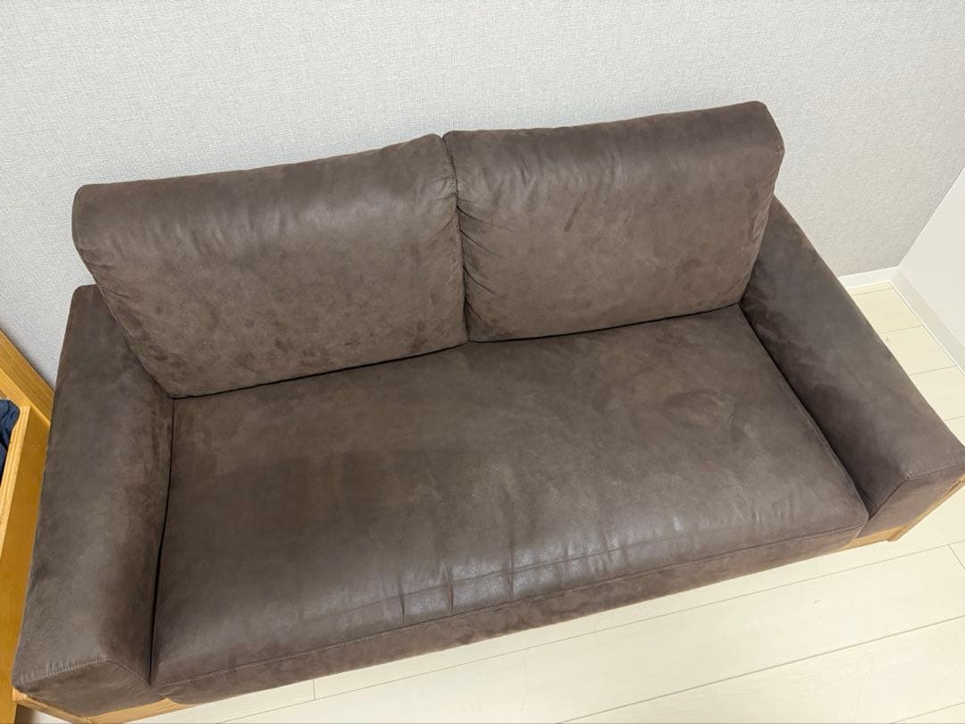 送料込み unico TREL 2.5掛け ソファ ダークブラウン(K148C)