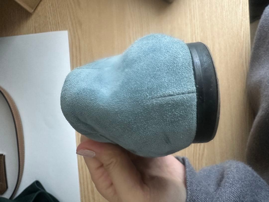 TOD'S スエード ローファー 青