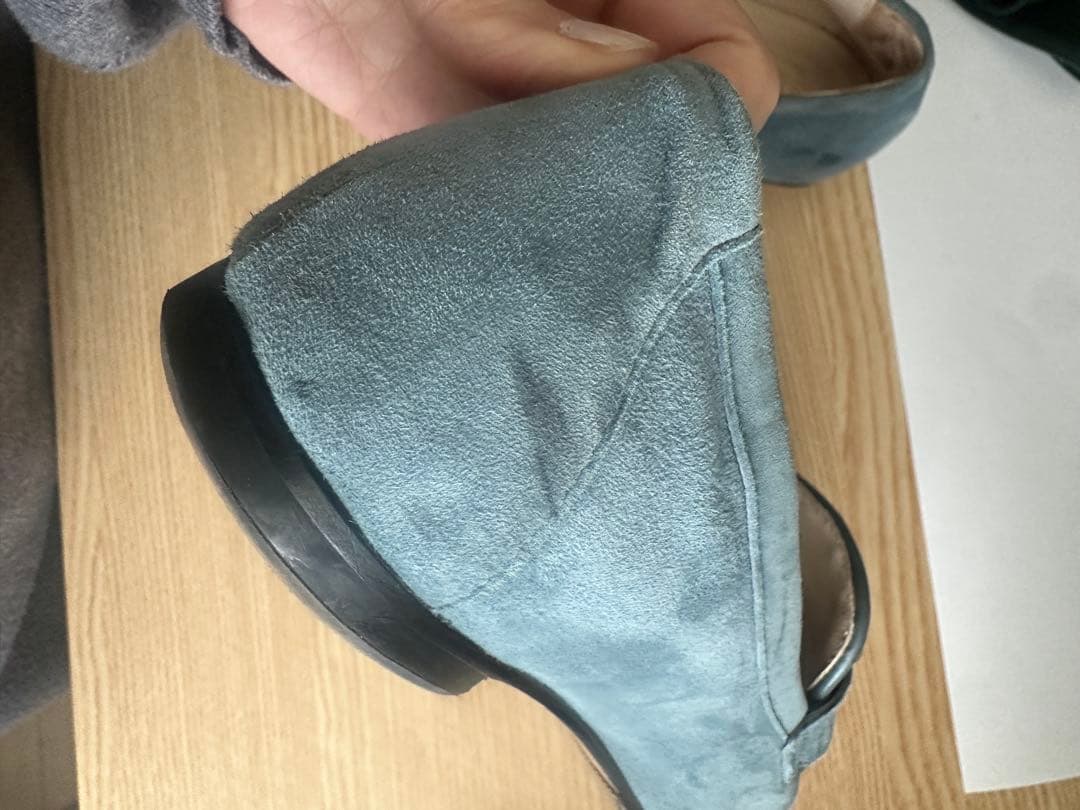 TOD'S スエード ローファー 青