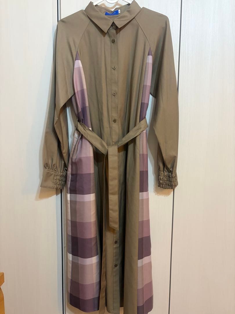 【ブルーレーベル】ソフトクリアツイルシャツドレス