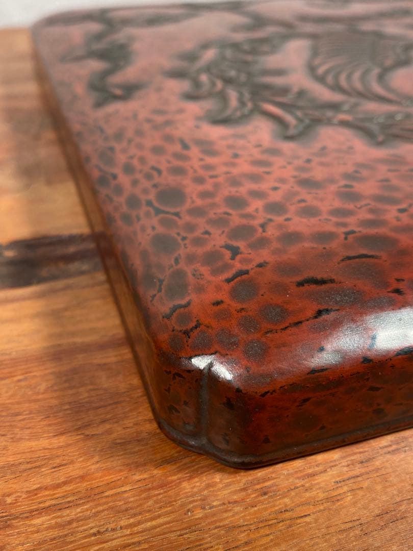 鎌倉彫　博古堂　後藤斎宮　硯箱