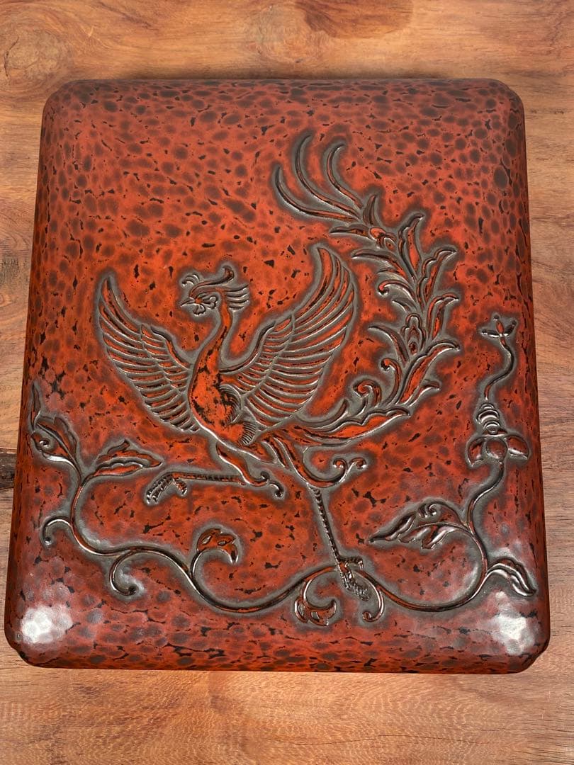 鎌倉彫　博古堂　後藤斎宮　硯箱