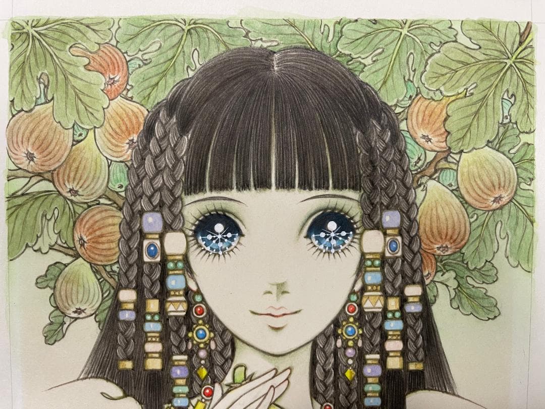 高橋真琴先生　果樹園の少女〜いちじく〜【原画】