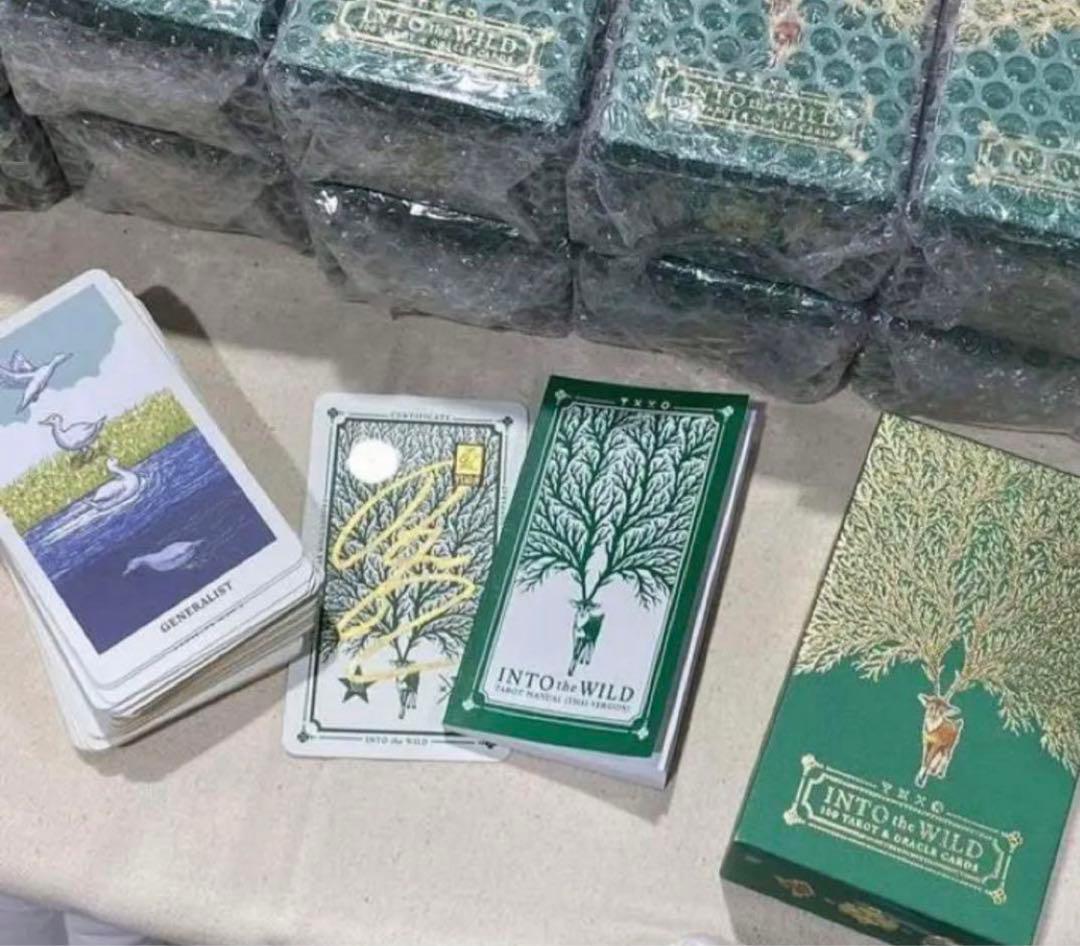 残り1点！新作⭐︎銀縁 アニマル タロット&オラクルカード 100枚入り