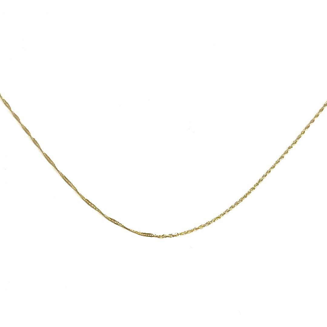 アガット K10 現行品 ネックレス チェーン 45cm ミラーカット スクリュ