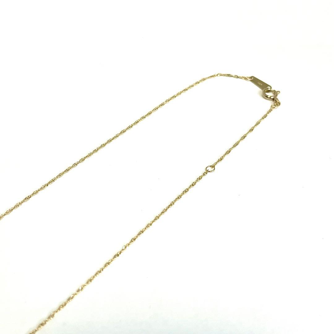 アガット K10 現行品 ネックレス チェーン 45cm ミラーカット スクリュ