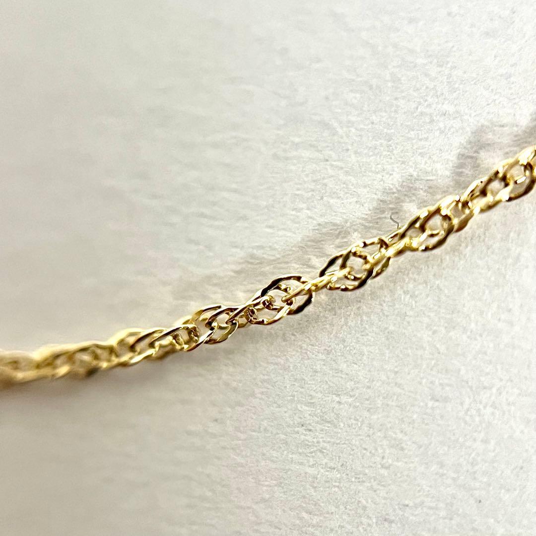 アガット K10 現行品 ネックレス チェーン 45cm ミラーカット スクリュ