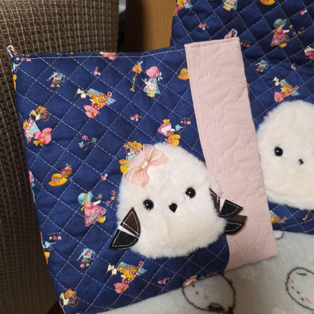 ●いちご●親子もふもふシマエナガ　ハンドメイド　キルト