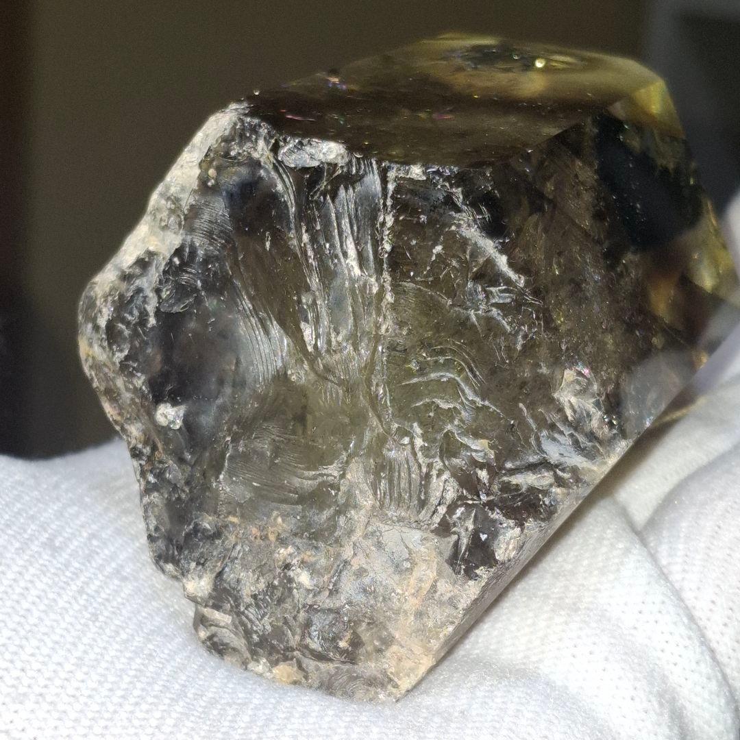 天然石✨️スモーキーシトリン　ゼウス　ポイント✨️虹ギラギラファントムあり台座付