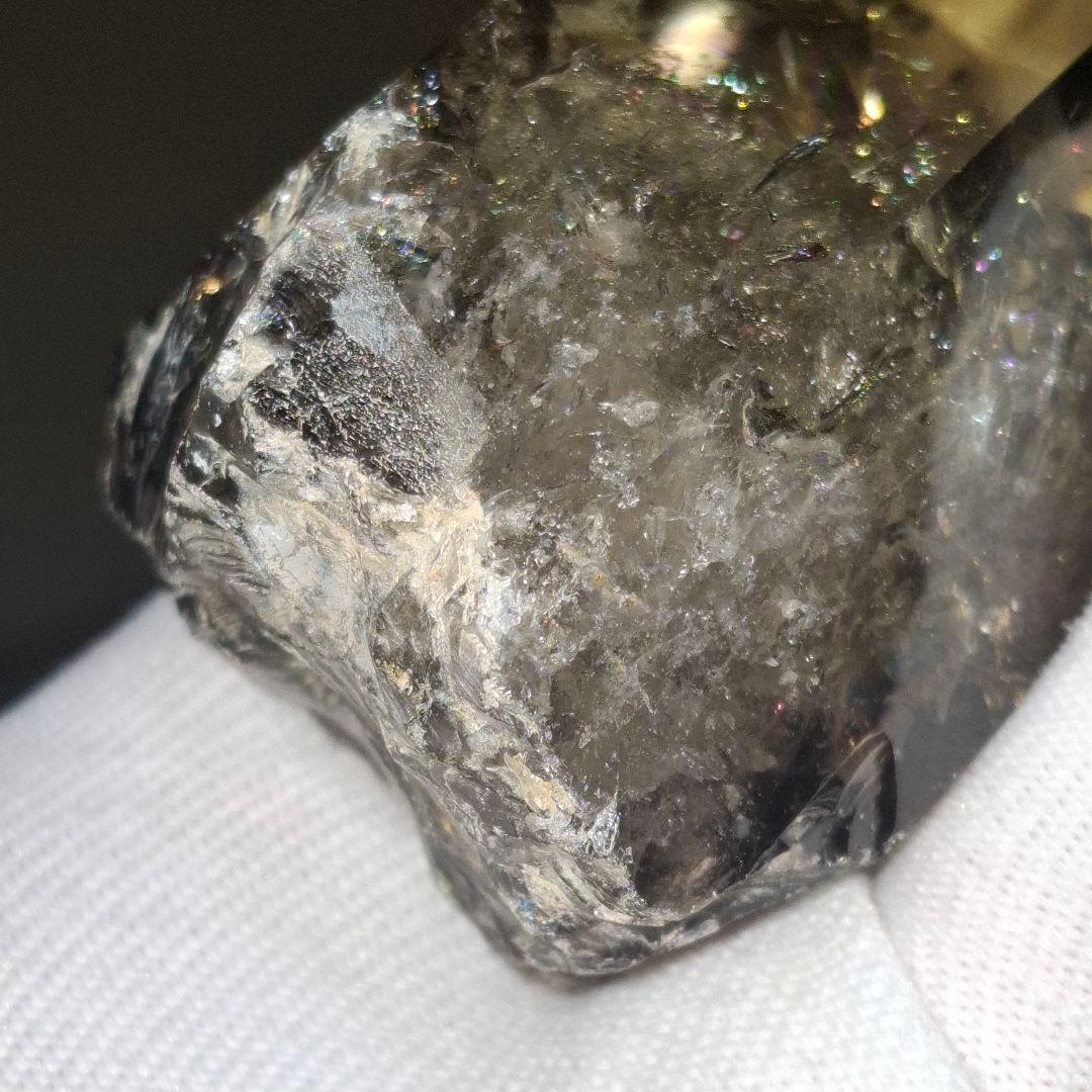 天然石✨️スモーキーシトリン　ゼウス　ポイント✨️虹ギラギラファントムあり台座付
