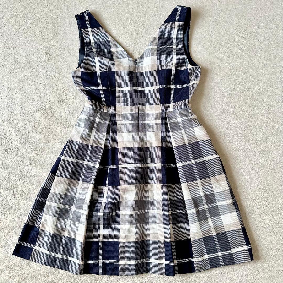 新品 未使用 ブルーレーベルクレストブリッジ ノースリーブワンピース チェック