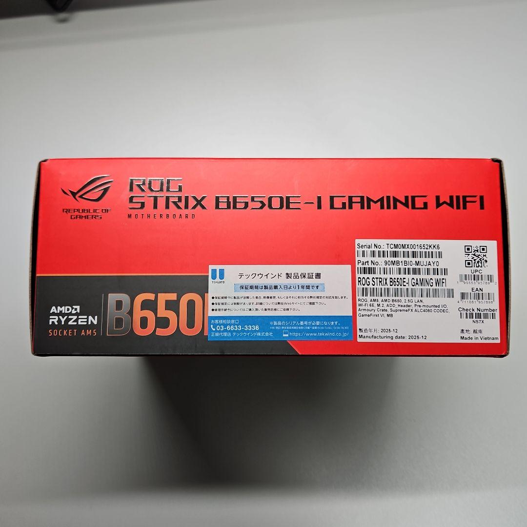 マザーボード ASUS ROG STRIX B650E-I GAMING WIFI