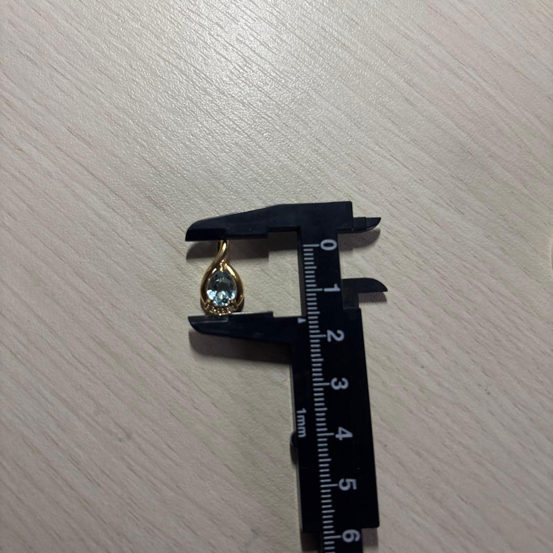 k18 アクアマリンとダイヤのペンダントトップ