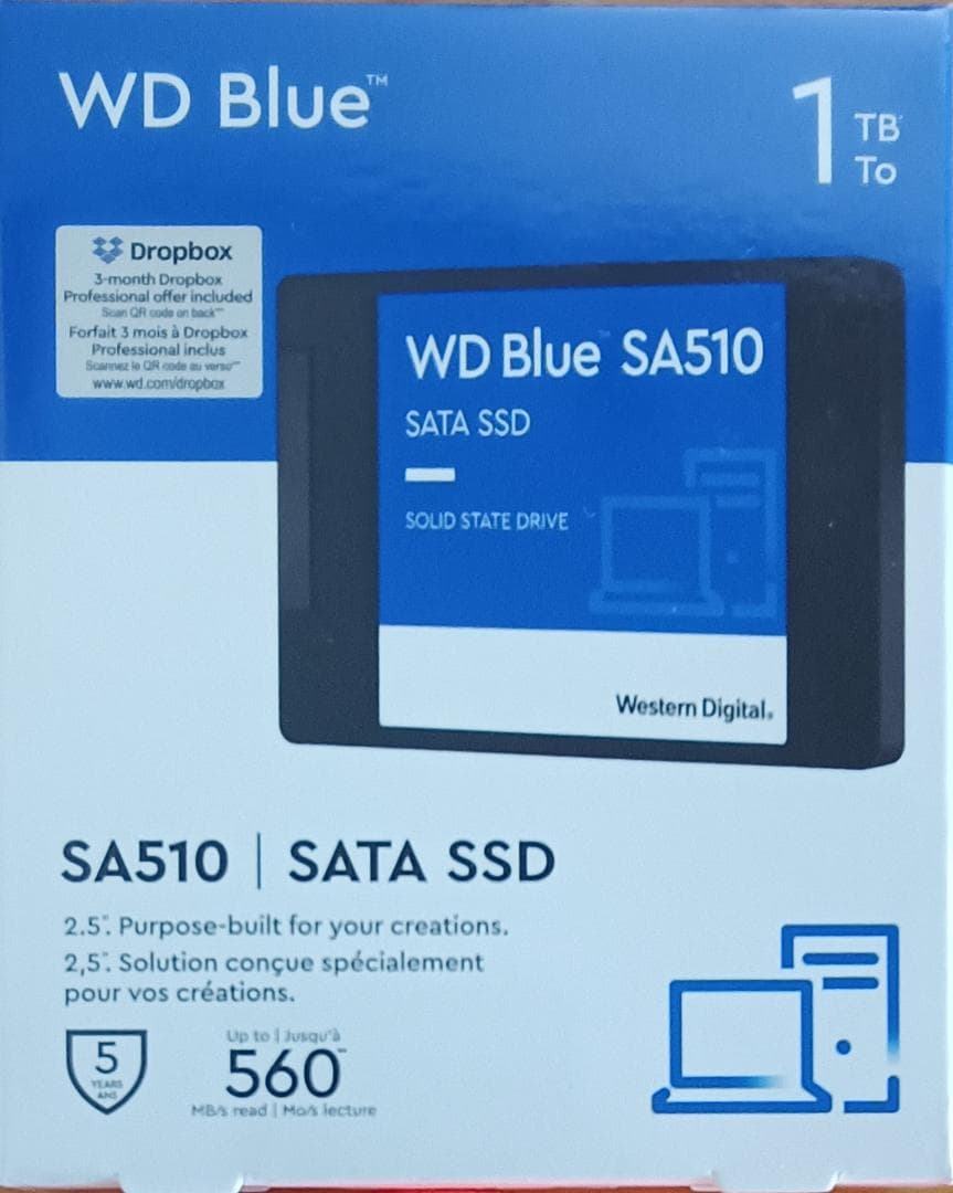 メガテン　WD Blue SA510 1TB SATA SSD