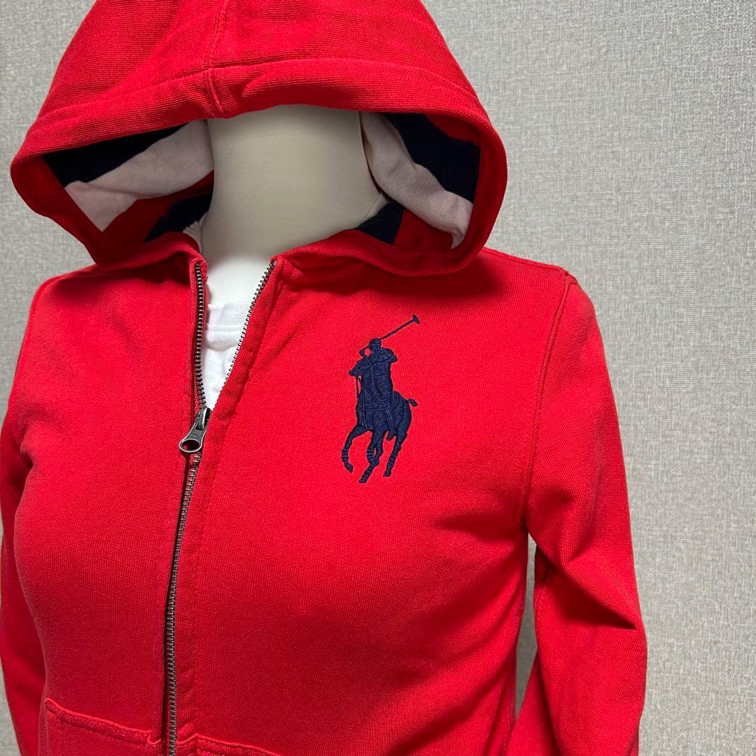 美品 ポロラルフローレン ジップパーカー ビッグポニー 赤 Y2K グランジ