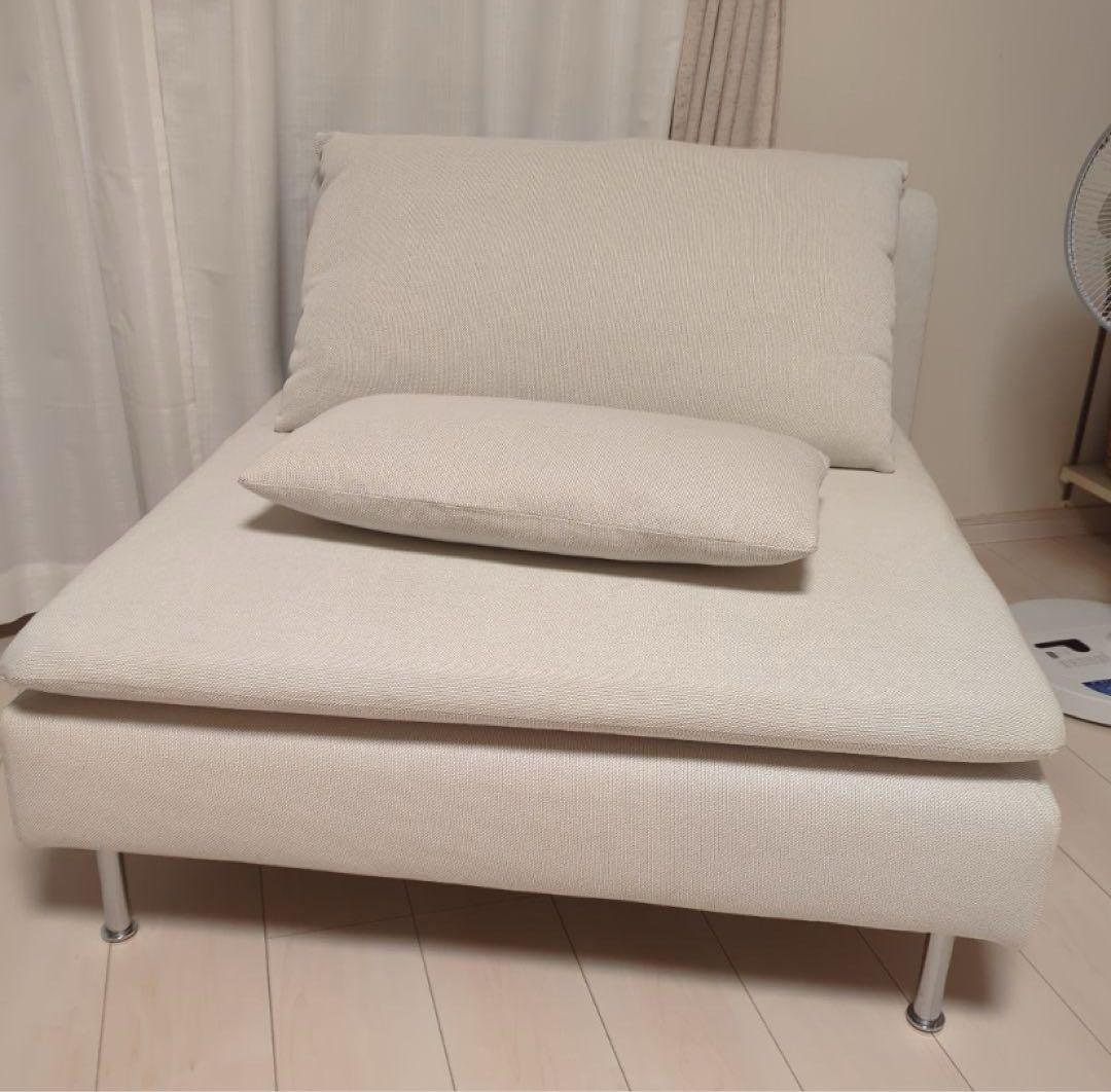 2月28日まで販売　イケア　ソーデルハムン1人掛けソファー　フィーンスタホワイト