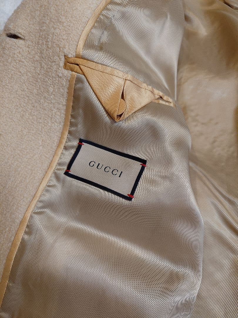 GUCCI ソフトブークレ　ツイードジャケットコート　サイズ36 美品