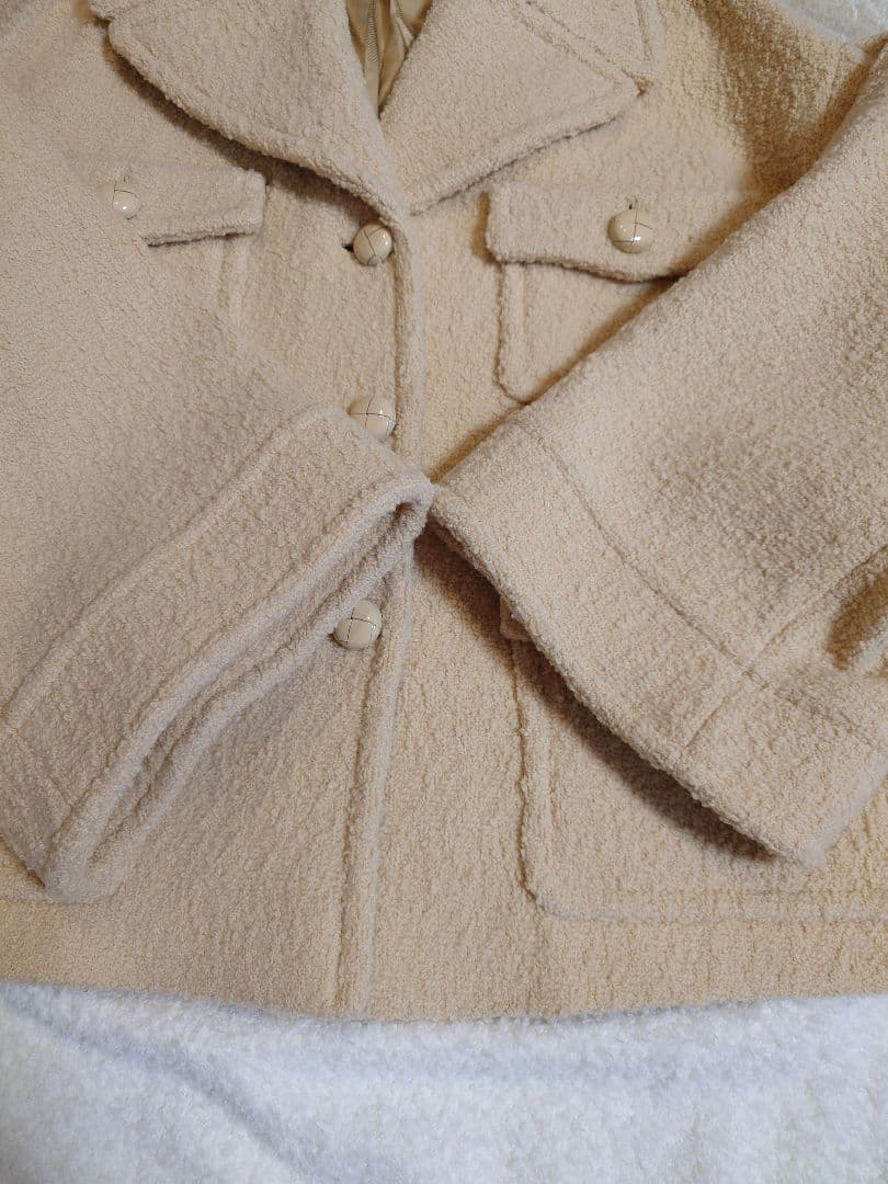 GUCCI ソフトブークレ　ツイードジャケットコート　サイズ36 美品