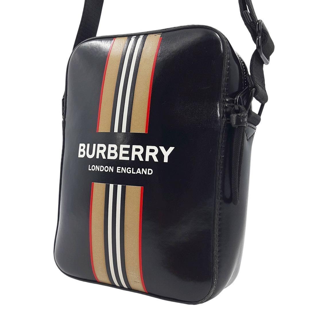 【現行】バーバリー　イングランド　ショルダーバッグ　ノバチェック　スクエア