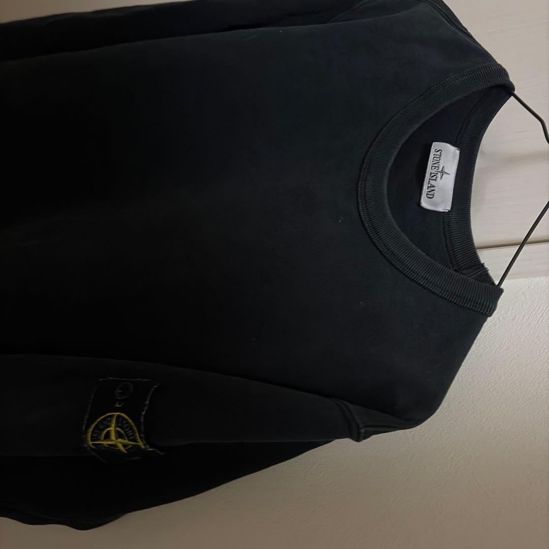 STONE  ブラック 長袖トレーナー