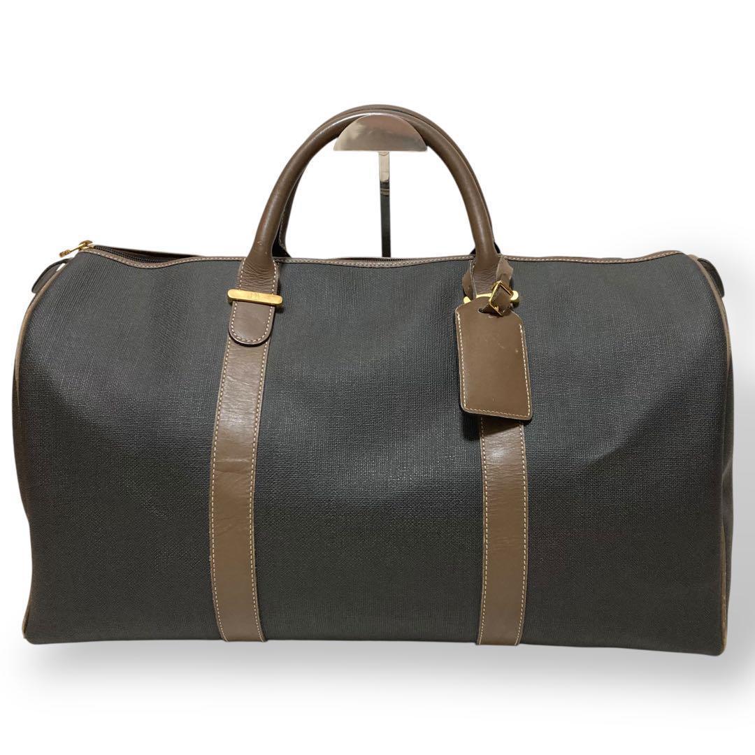 【美品】ダンヒル　ボストンバッグ　トラベル　PVC レザー　大容量　ヴィンテージ