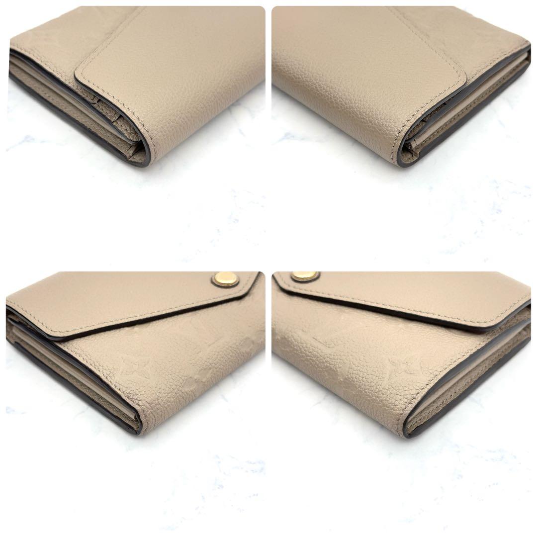 【新品級】ルイヴィトン アンプラント サラ トゥルトレール 長財布 ベージュ