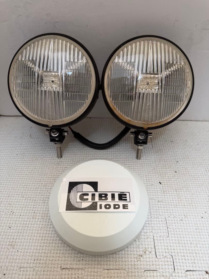 当時物デュアルカウル用CIBIEフォグランプ/ライトカバー付シビエ/検マーシャル