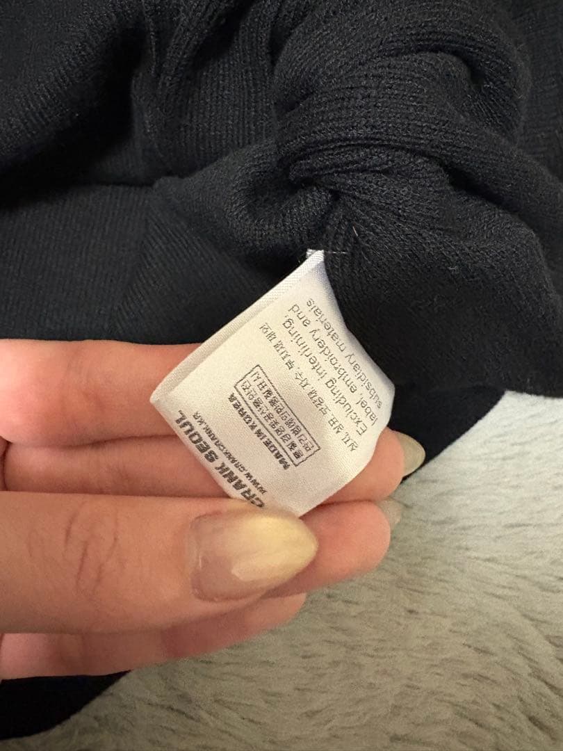 CRANK リボン ニット カーディガン ブラック　twice