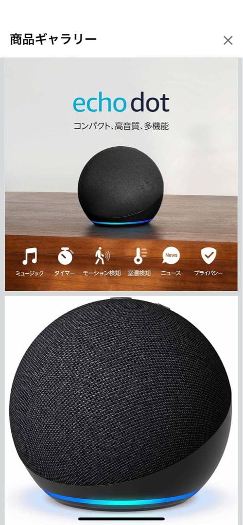 【新品未使用】Echo Dot 第5世代　2個セット　チャコール　黒